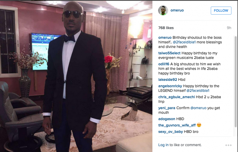 Chelsea defender wishes Nigerian music artist 2face Idibia happy birthday