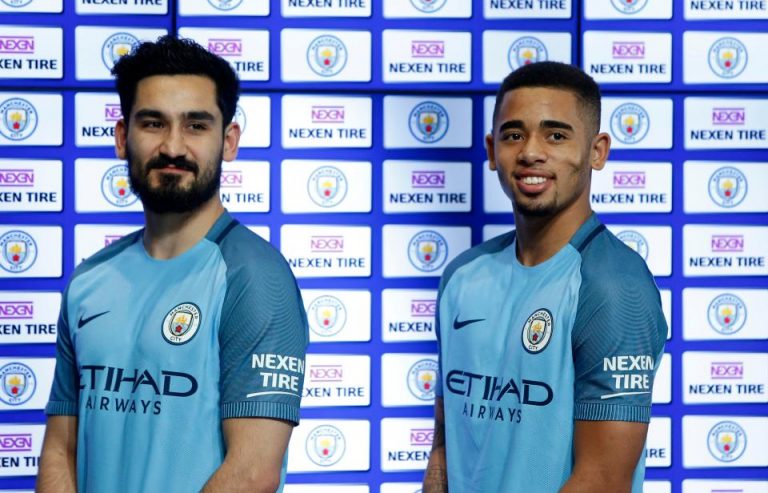 (Photo) Premier League first: Ilkay Gundogan shows off Man City’s new sleeve partner