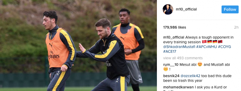 Image: Arsenal star draws attention to multicultural team