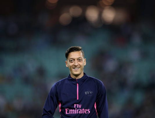 Mesut Ozil smiling