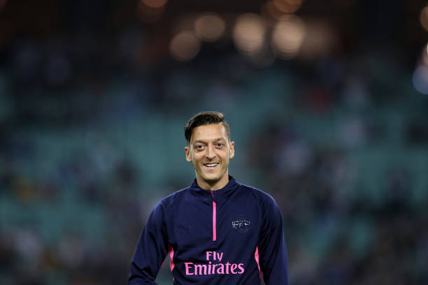 Mesut Ozil smiling